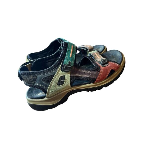 Ecco woman’s Yucatan Hiking sandals sz 39 us 8 retro looking color way - Picture 1 of 6